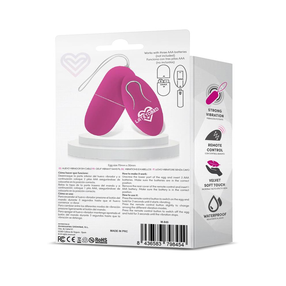 Ecopurple Huevo Vibrador con Control Remoto
