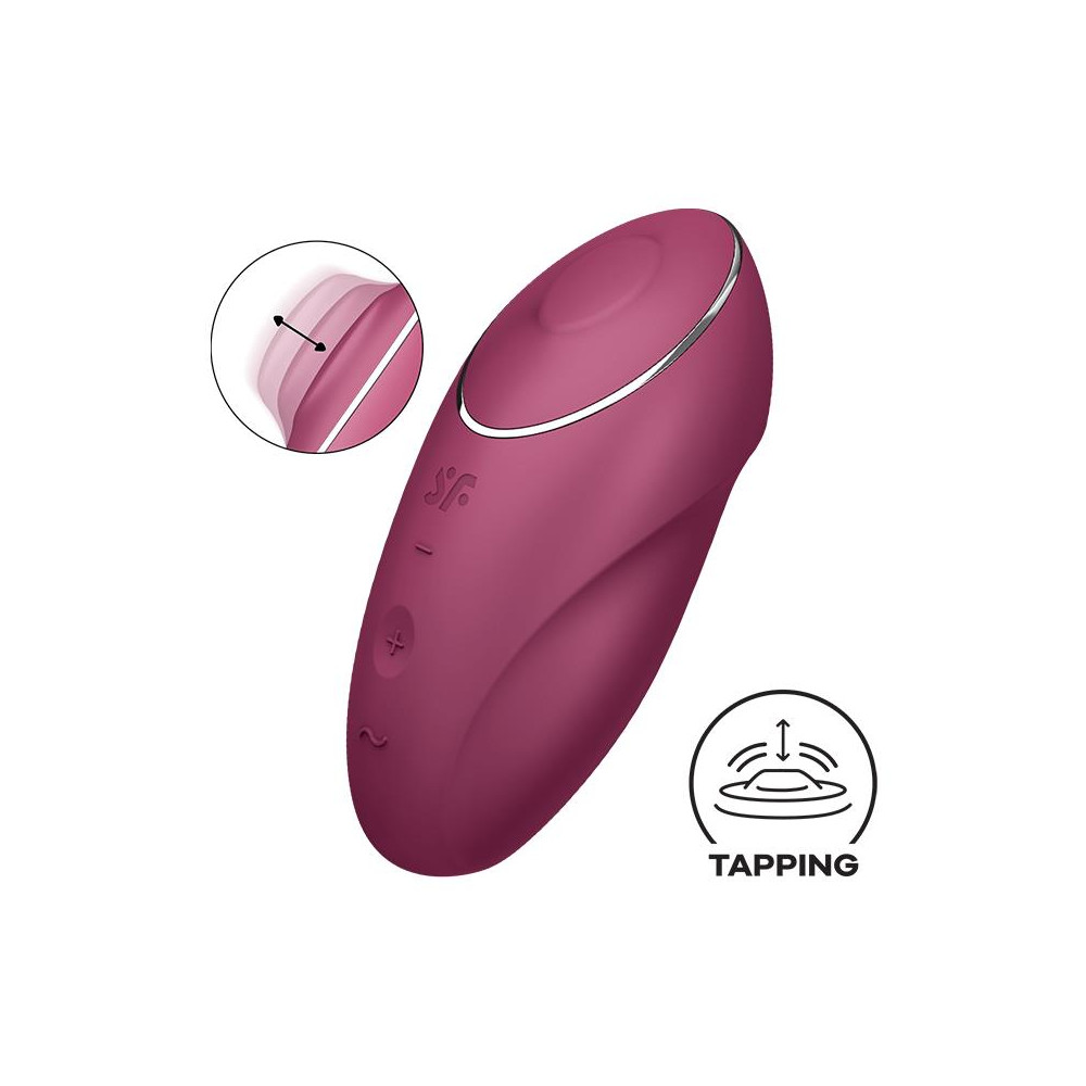 Satisfyer Tap and Climax 1 Vibrador y Tapping Rojo