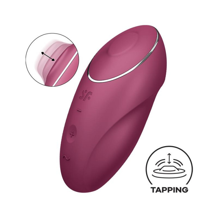Satisfyer Tap and Climax 1 Vibrador y Tapping Rojo