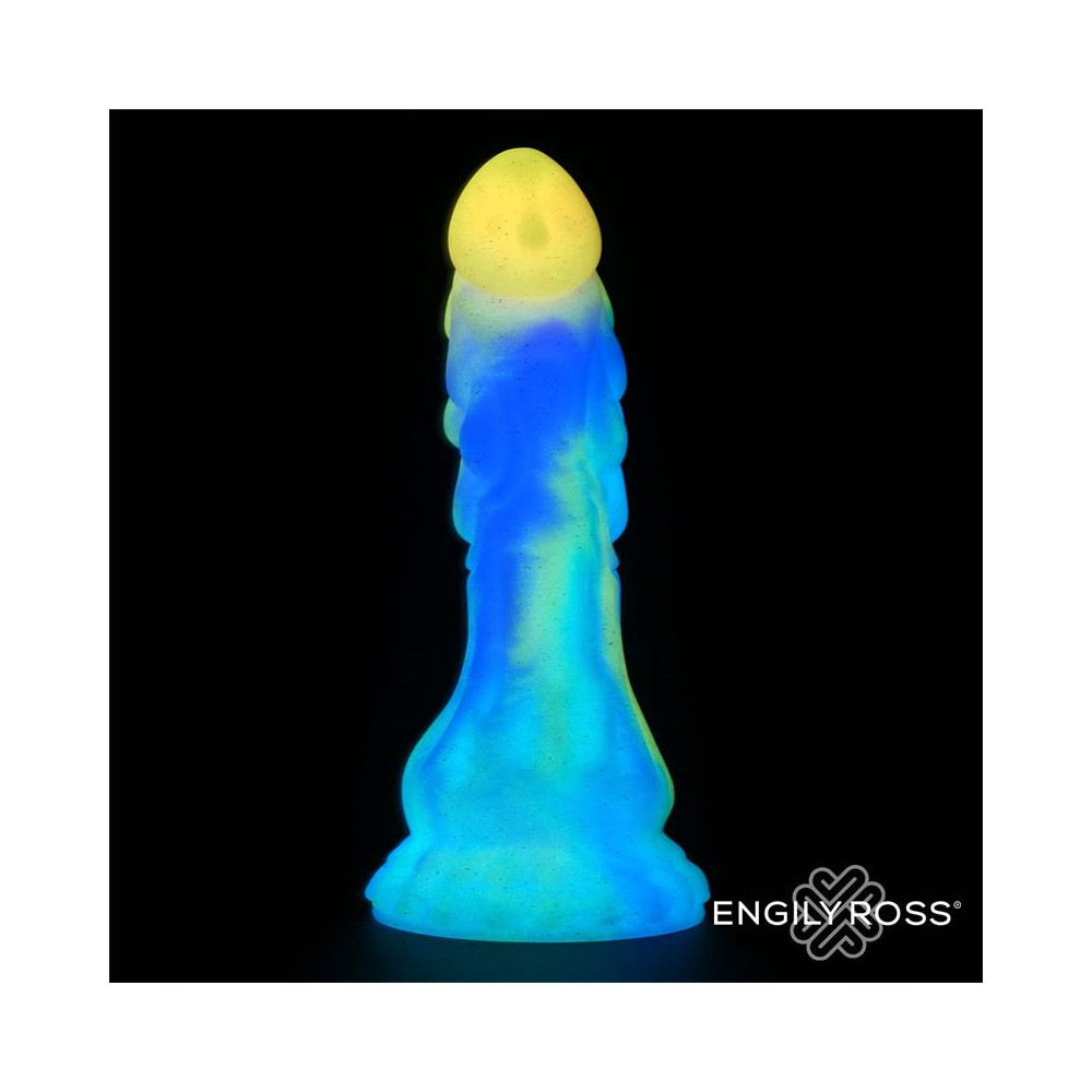 Dildo "Dragón" Brilla en la Oscuridad 18 cm