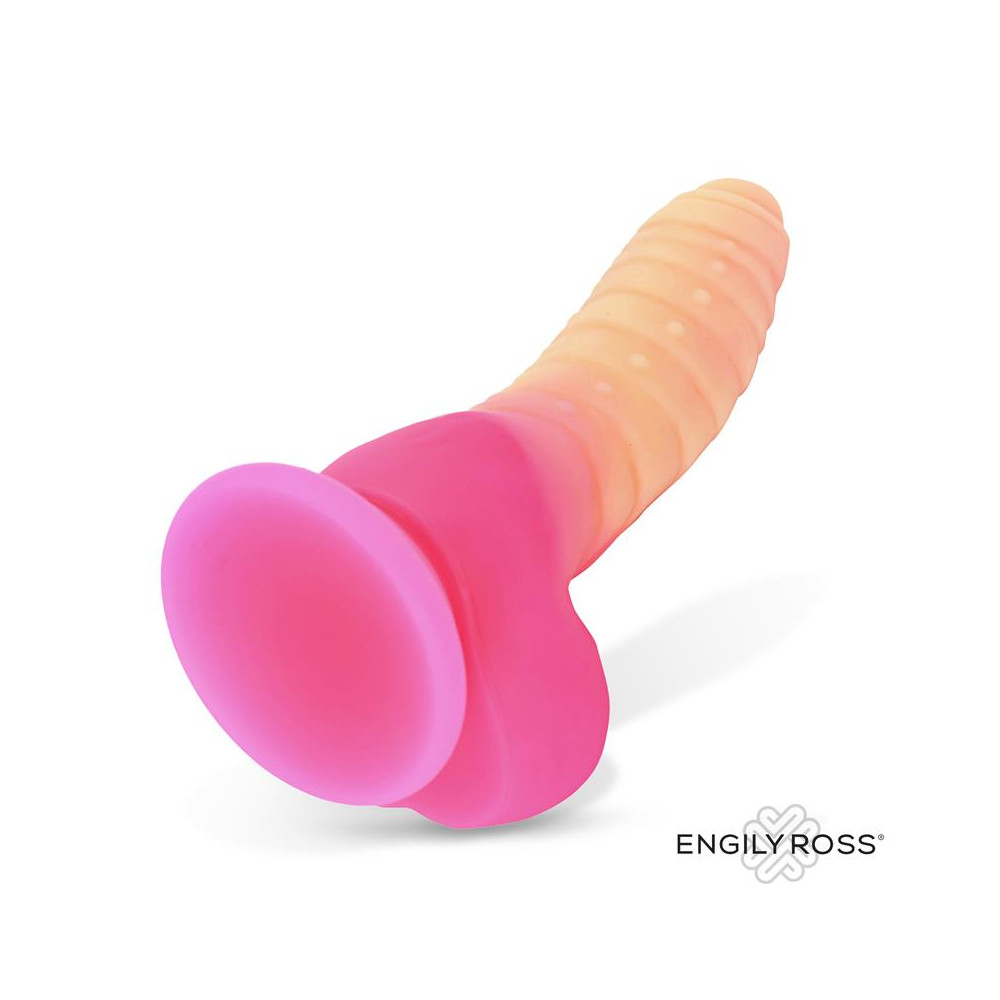 Scalidor Dildo Unicorn Brilla en la Oscuridad Silicona Líquida 18 cm