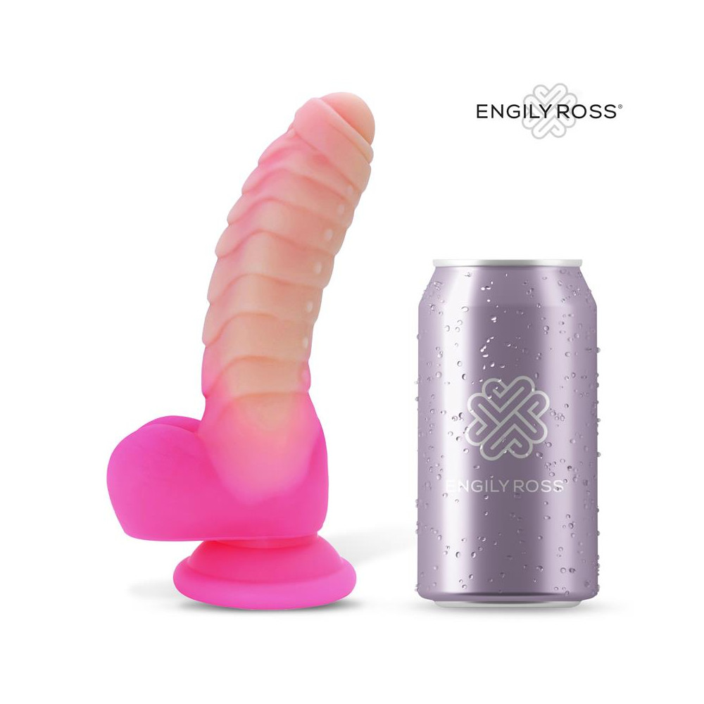 Scalidor Dildo Unicorn Brilla en la Oscuridad Silicona Líquida 18 cm