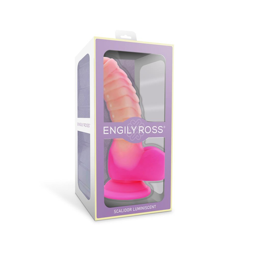 Scalidor Dildo Unicorn Brilla en la Oscuridad Silicona Líquida 18 cm