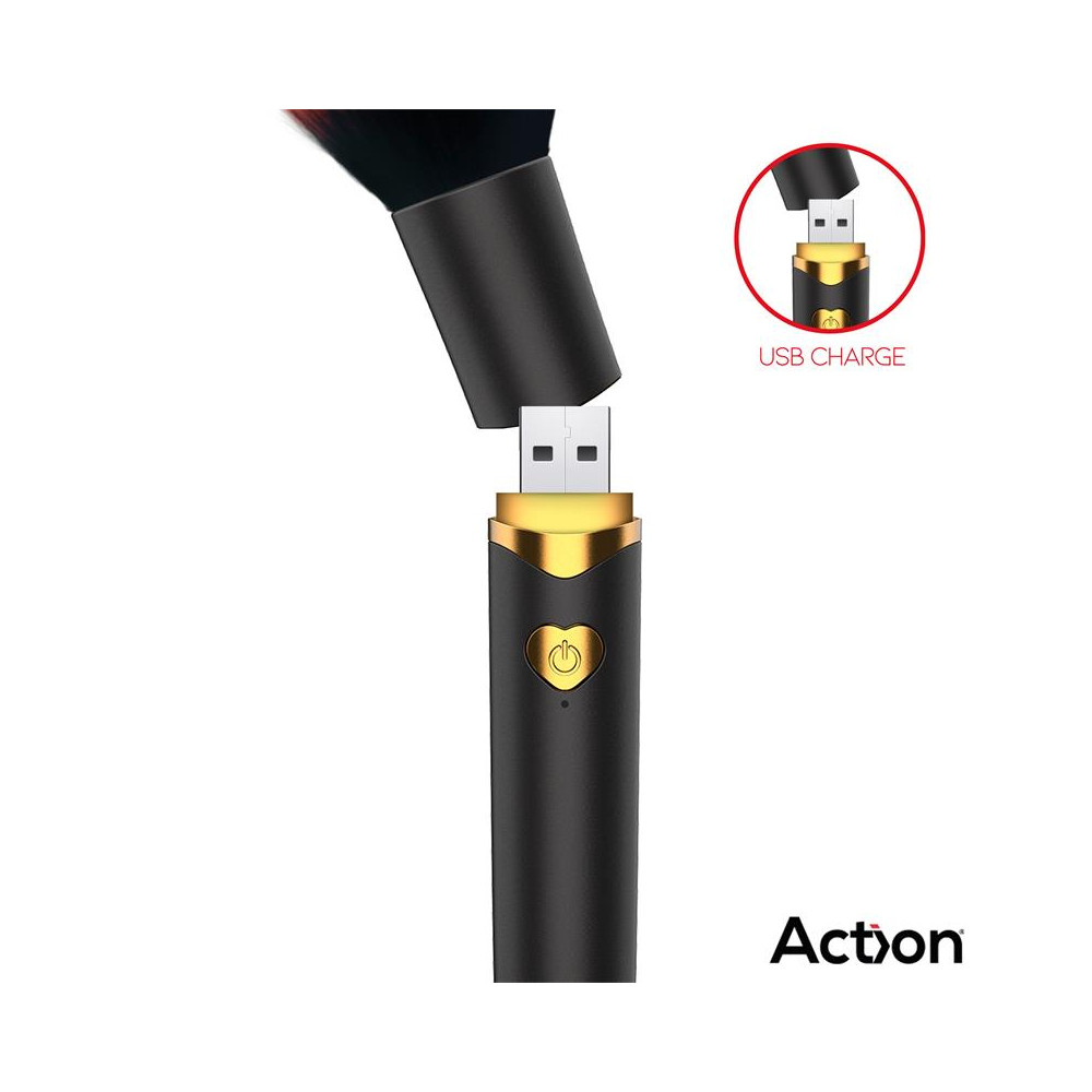Secret Noir Estimulador Brocha de Maquillaje con Vibración Negro