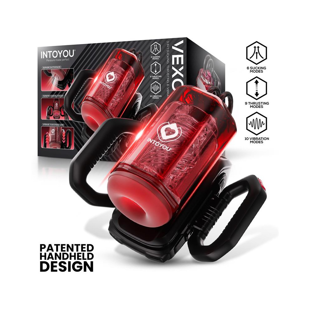 Vexor 3 in 1 Masturbador Masculino Succion, Empuje y Vibración USB-C