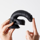 Inviktus Dildo Silicona Líquida Negro 7"