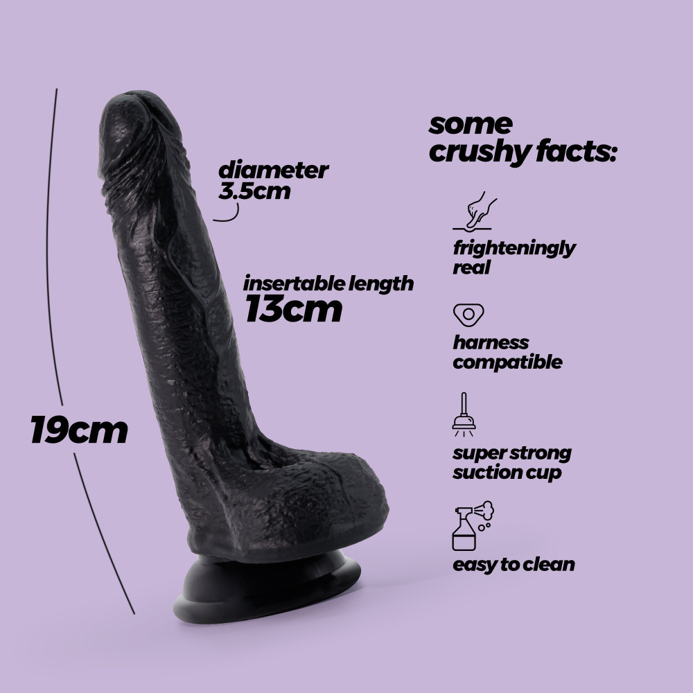 Inviktus Dildo Silicona Líquida Negro 7"