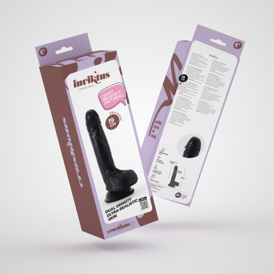 Inviktus Dildo Silicona Líquida Negro 7"