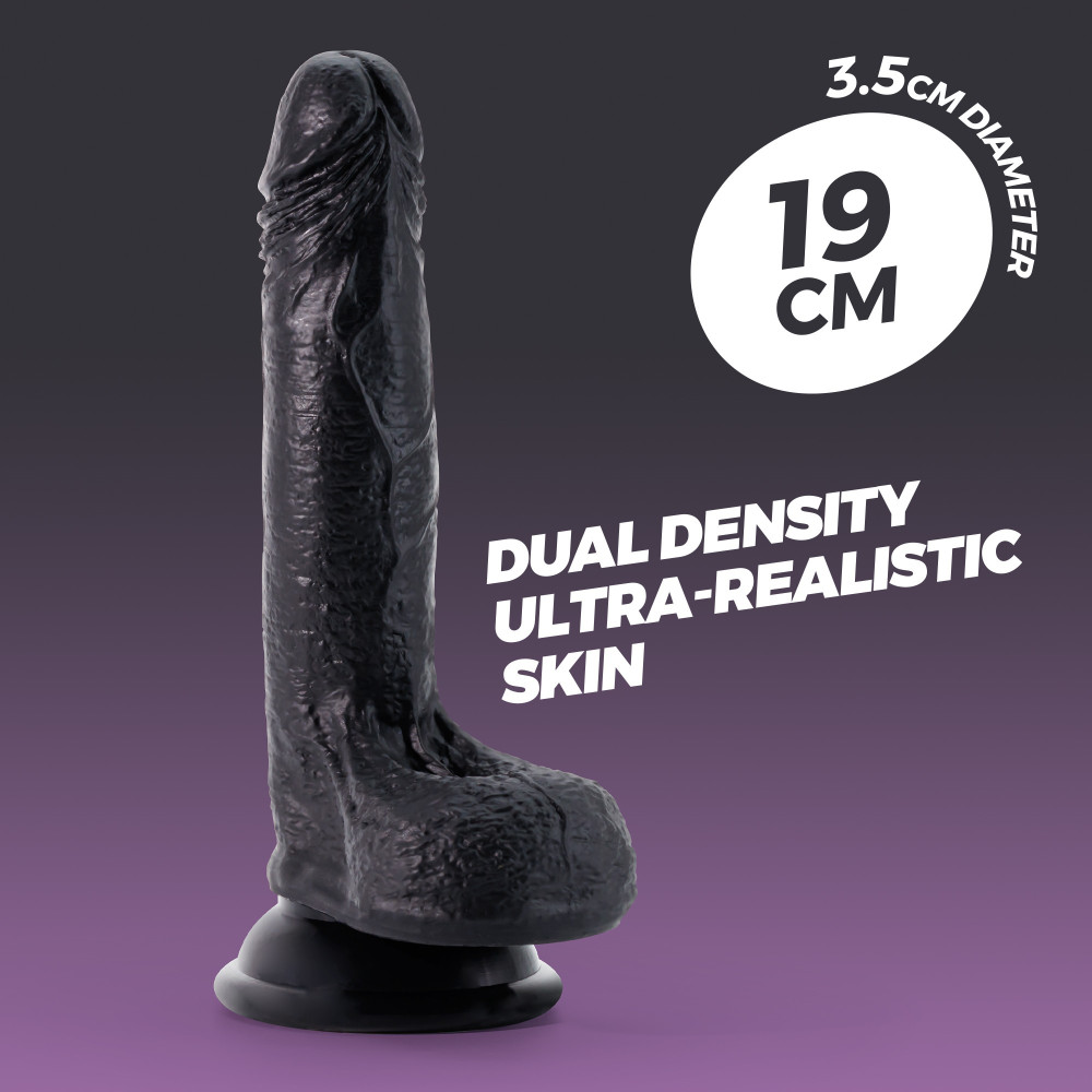 Inviktus Dildo Silicona Líquida Negro 7"