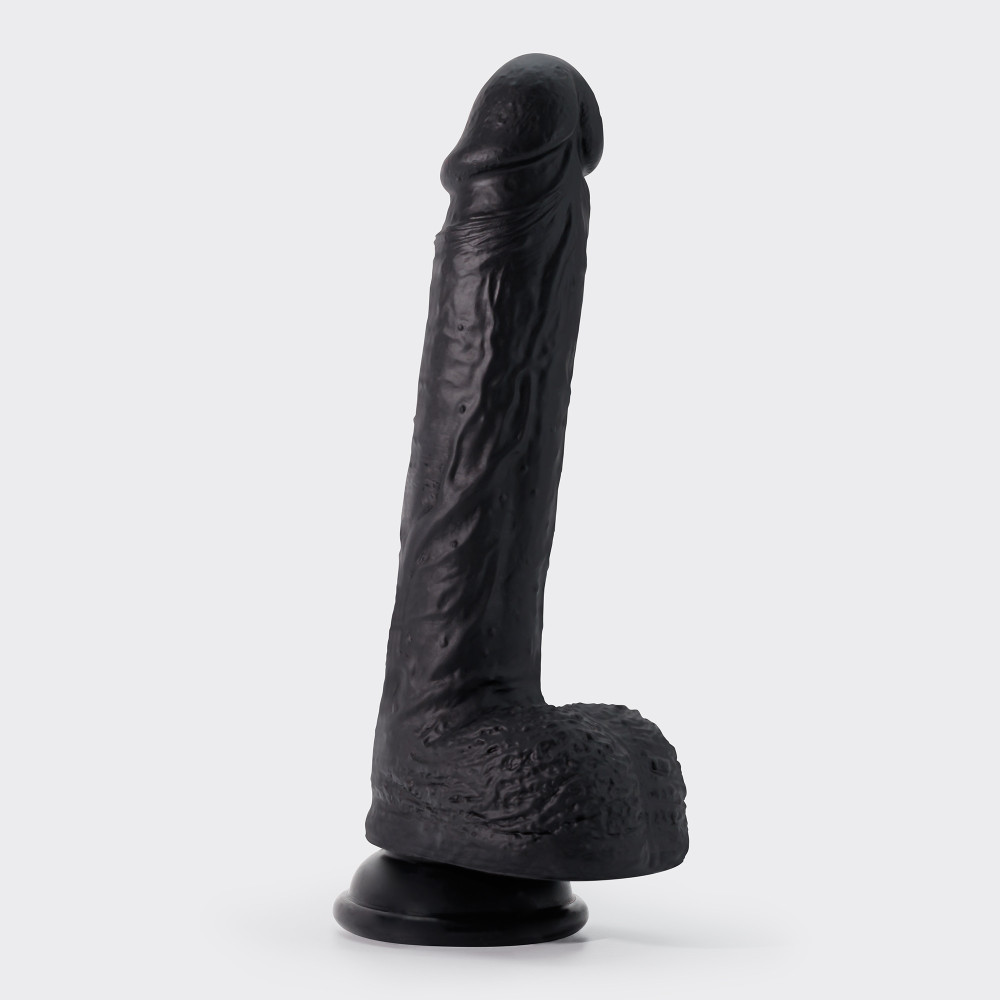 Inviktus Dildo Silicona Líquida Negro 8"