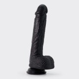 Inviktus Dildo Silicona Líquida Negro 8"
