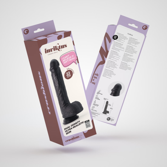 Inviktus Dildo Silicona Líquida Negro 8"