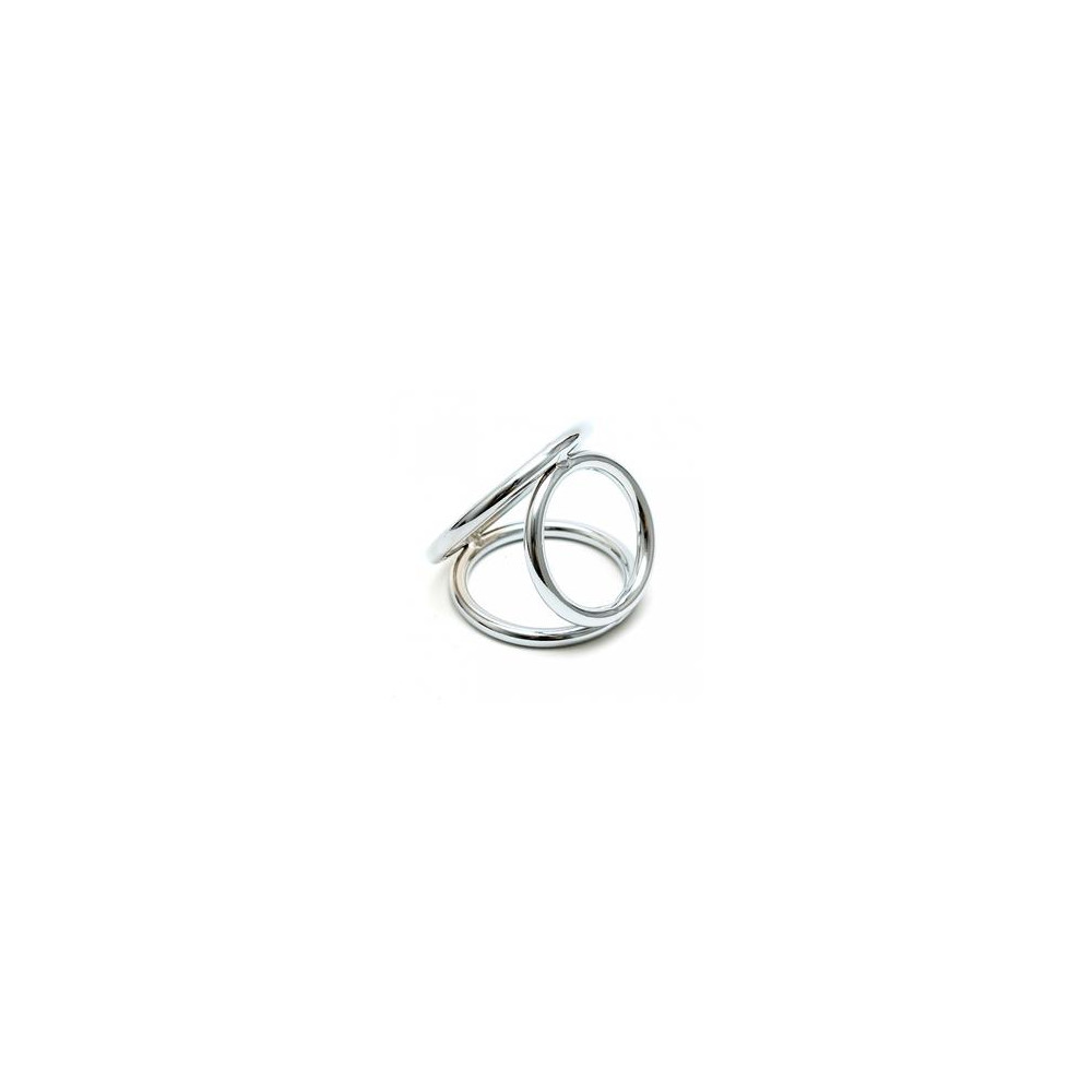  Anillos en Triángulo Metálico para Pene y Testículos