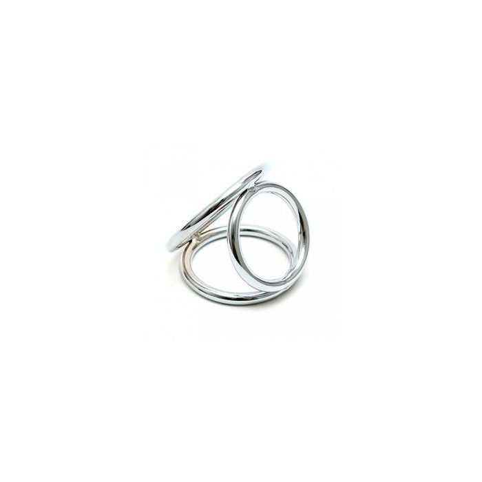  Anillos en Triángulo Metálico para Pene y Testículos