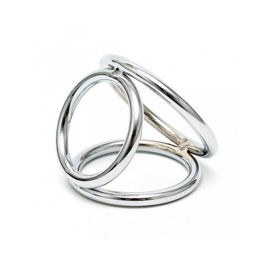  Anillos en Triángulo Metálico para Pene y Testículos