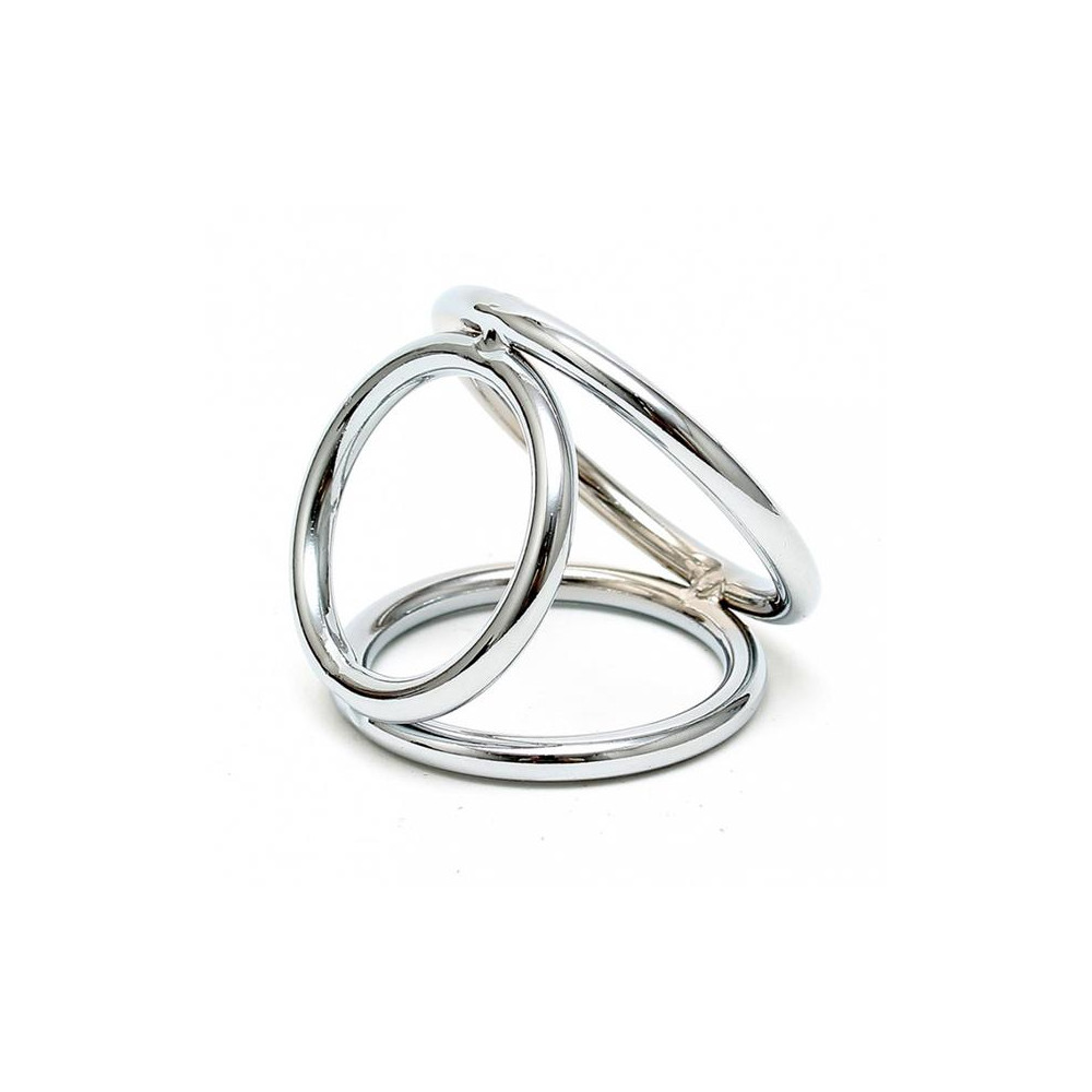 Anillos en Triángulo Metálico para Pene y Testículos