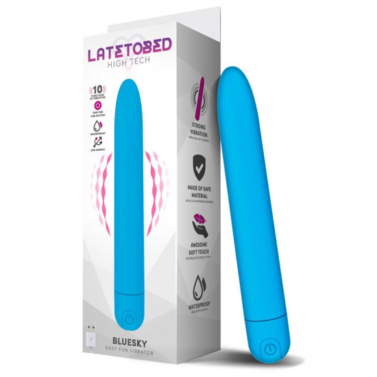 Bluesky Vibrador 10 Funciones 18,5 cm Azul Mate