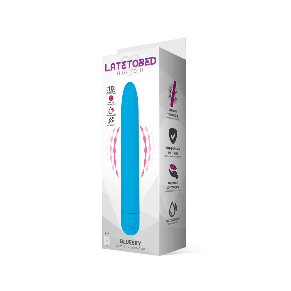 Bluesky Vibrador 10 Funciones 18,5 cm Azul Mate