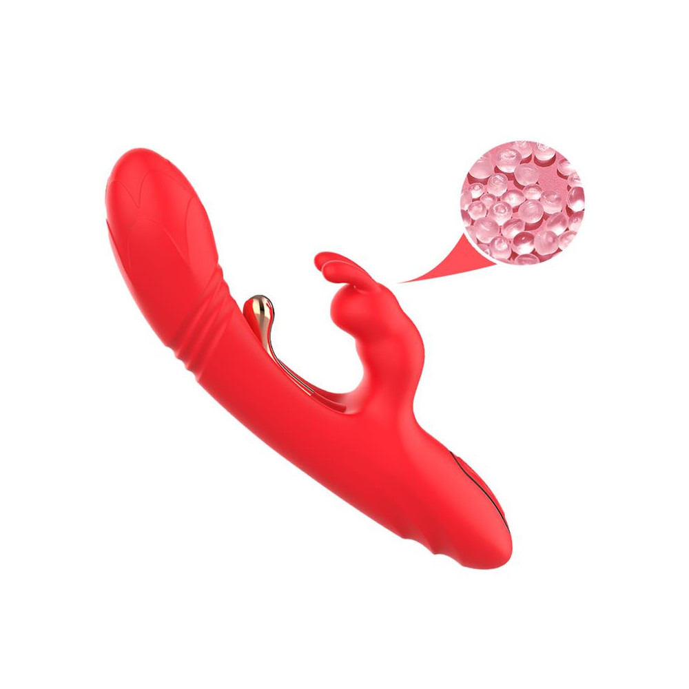 Vibrador Tickler con Thrusting Silicona Líquida