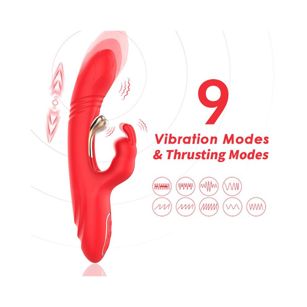 Vibrador Tickler con Thrusting Silicona Líquida