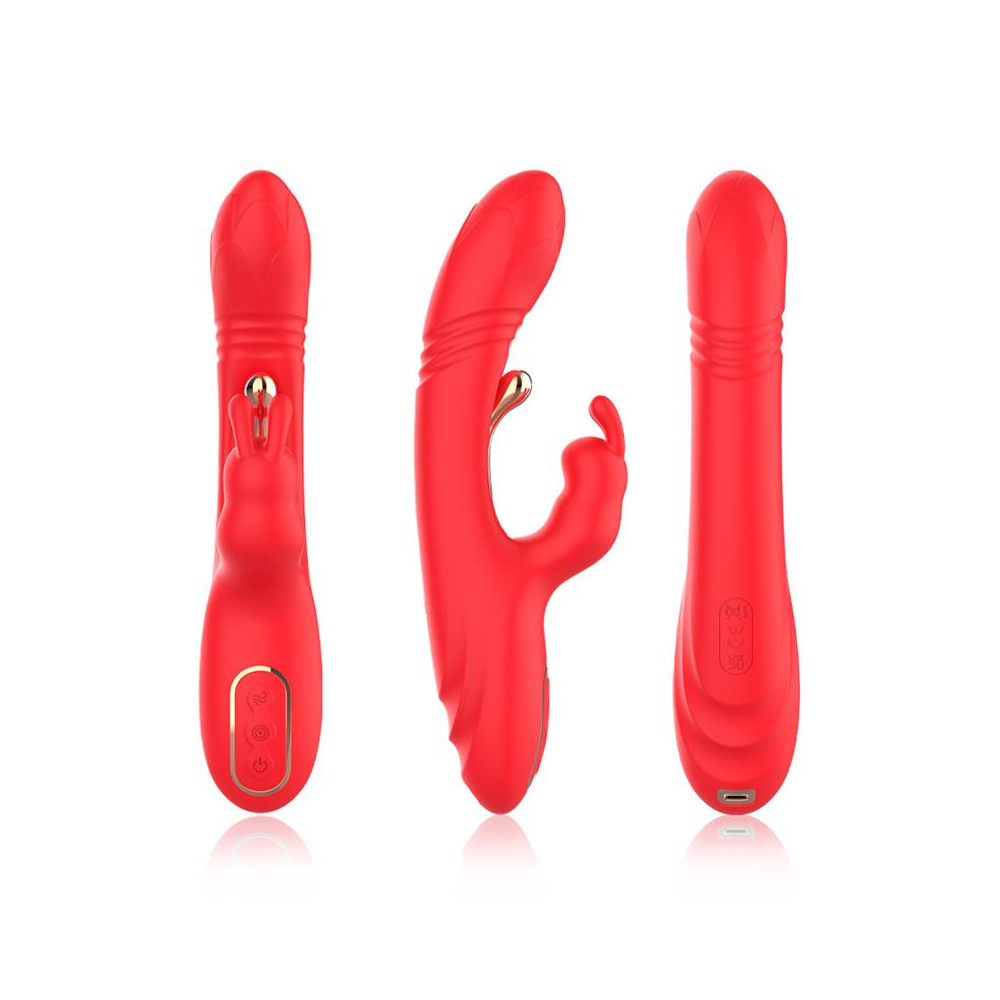 Vibrador Tickler con Thrusting Silicona Líquida