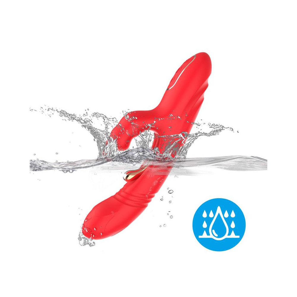 Vibrador Tickler con Thrusting Silicona Líquida