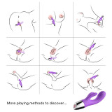  Vibrador Conejito Flexible Púrpura