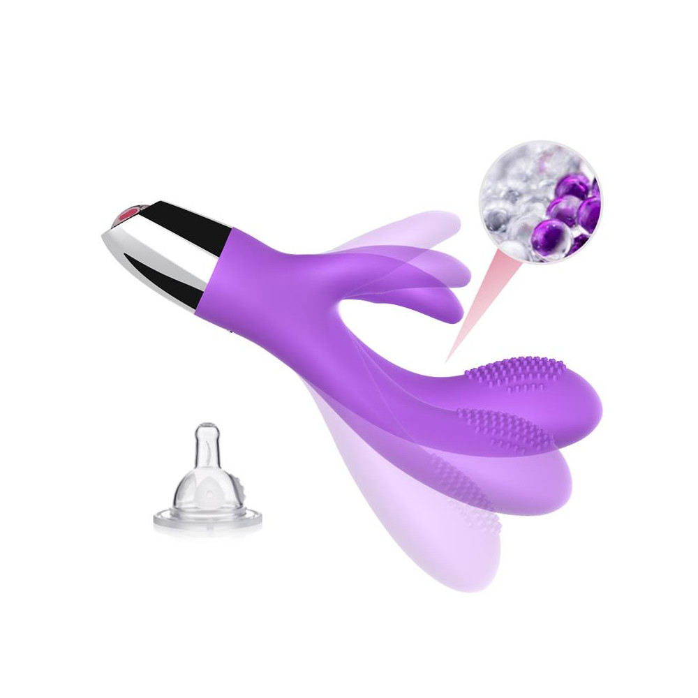  Vibrador Conejito Flexible Púrpura