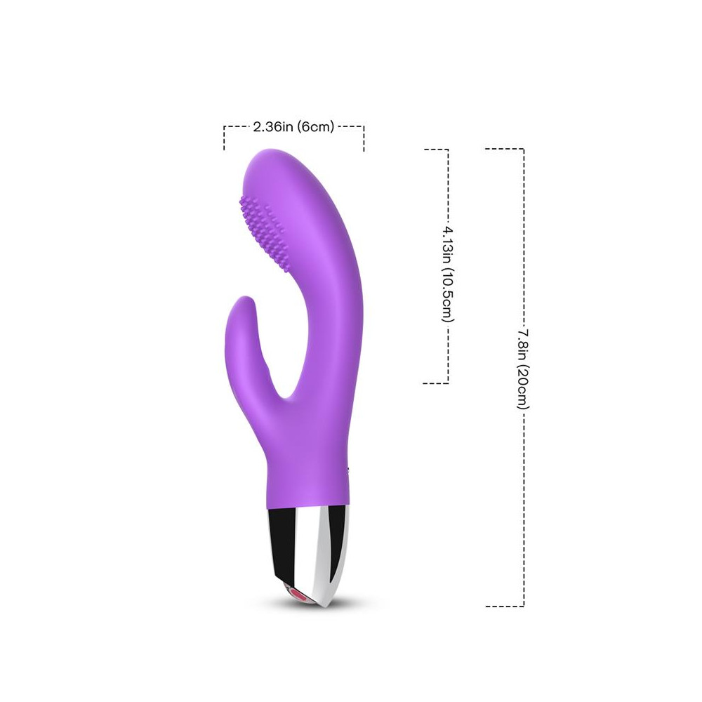  Vibrador Conejito Flexible Púrpura