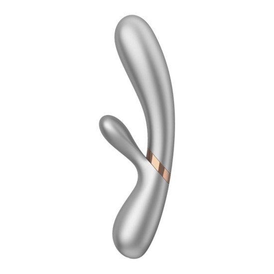 Hot Lover Vibrador Efecto Calor con APP Plata y Champagne Satisfyer