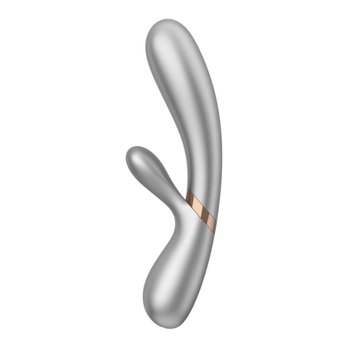 Hot Lover Vibrador Efecto Calor con APP Plata y Champagne Satisfyer