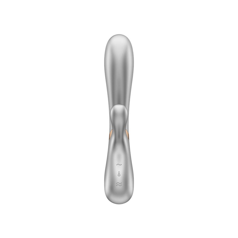 Hot Lover Vibrador Efecto Calor con APP Plata y Champagne Satisfyer