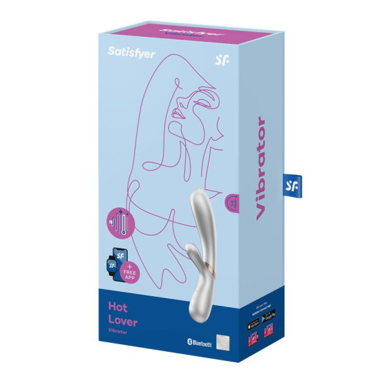 Hot Lover Vibrador Efecto Calor con APP Plata y Champagne Satisfyer