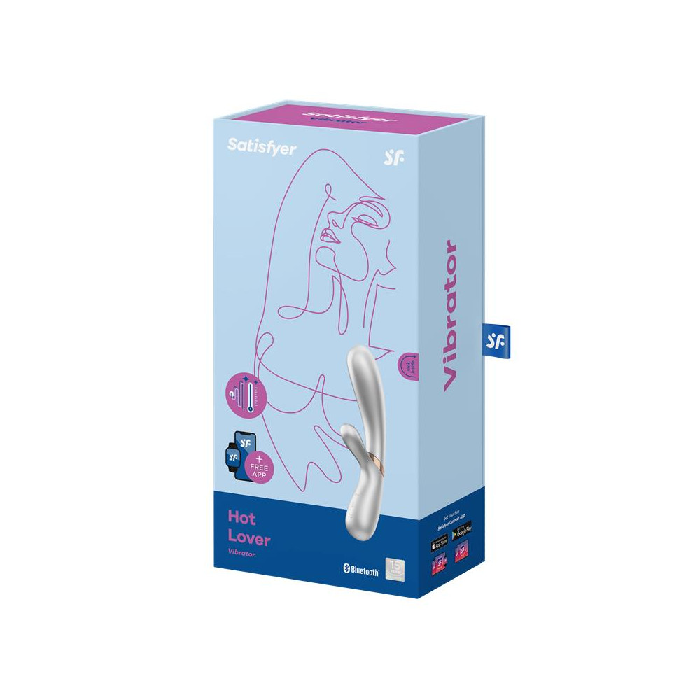 Hot Lover Vibrador Efecto Calor con APP Plata y Champagne Satisfyer