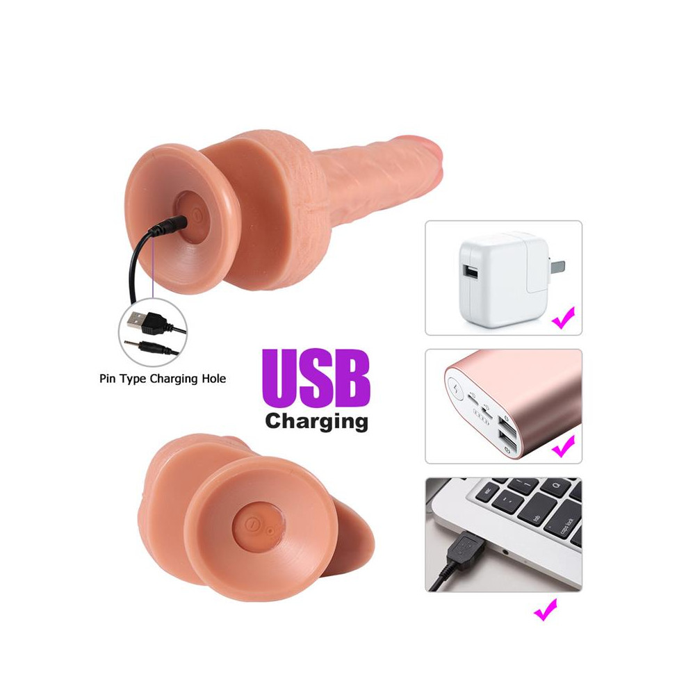 Haydon Dildo con 20 Modos de Vibración y Estimulador de Clítoris