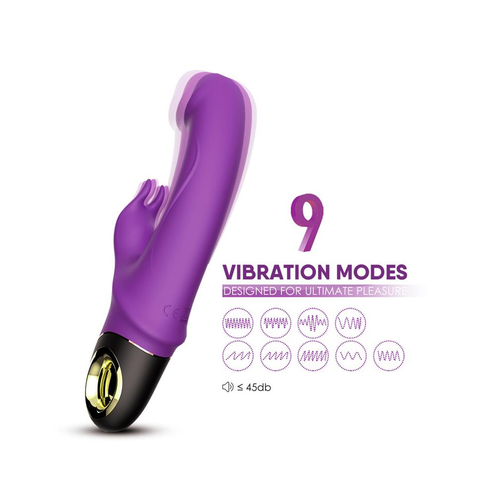Vibrador con Rotación 360º Purpura