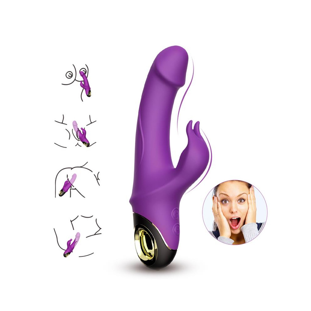 Vibrador con Rotación 360º Purpura