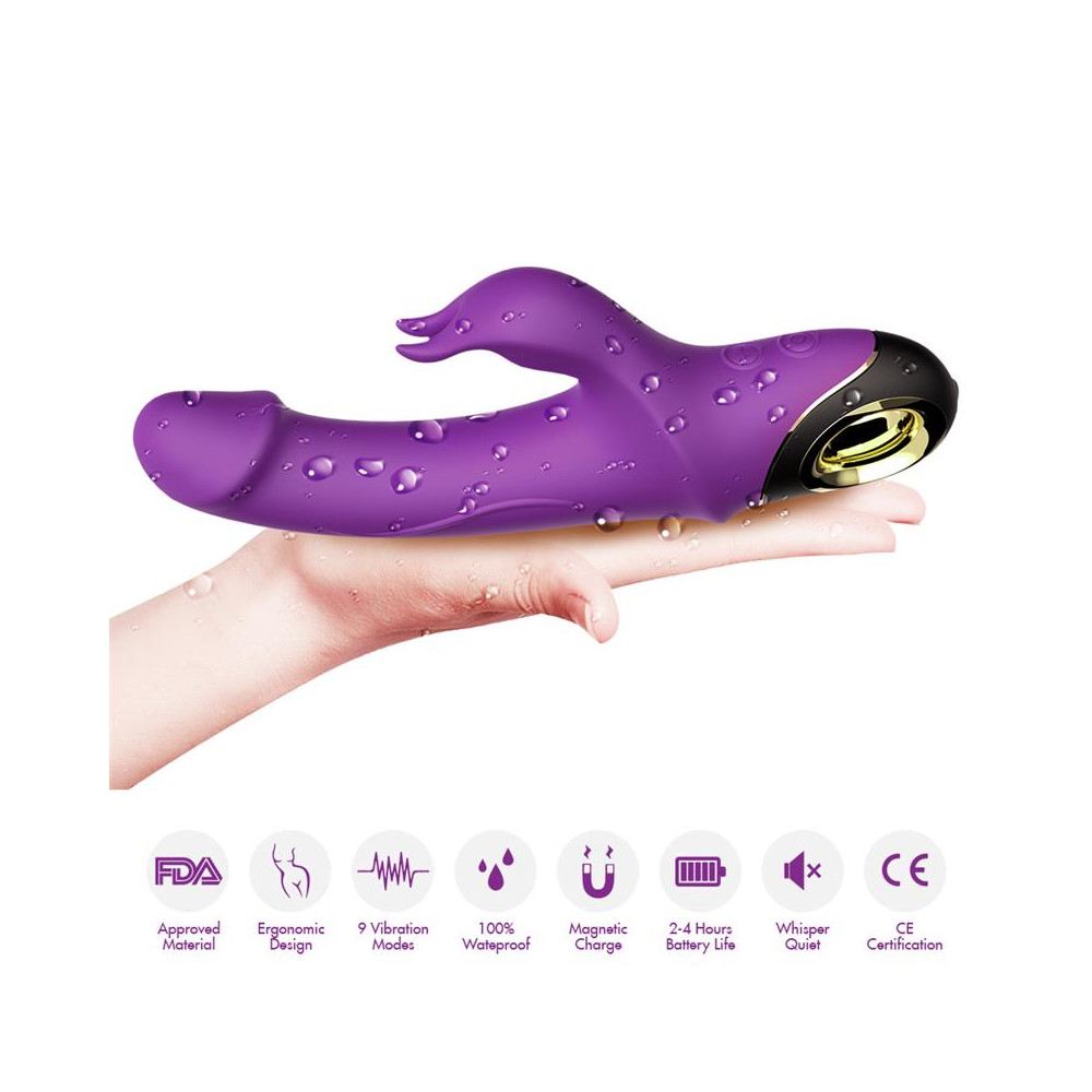 Vibrador con Rotación 360º Purpura