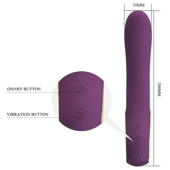Ethan Vibrador con APP Púrpura