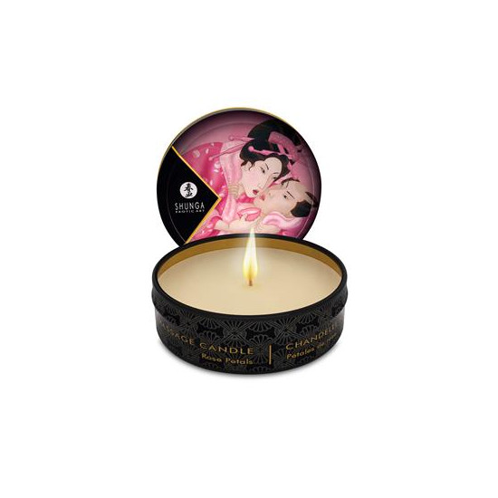 Shunga Mini Vela de Masaje Afrodisíaca Rosa