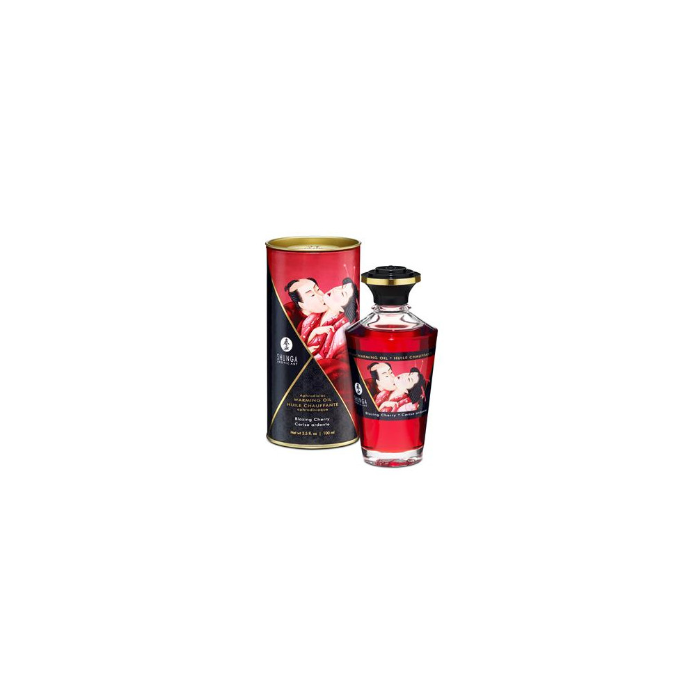 Aceite de Masaje Efecto Calor Cereza Ardiente Shunga