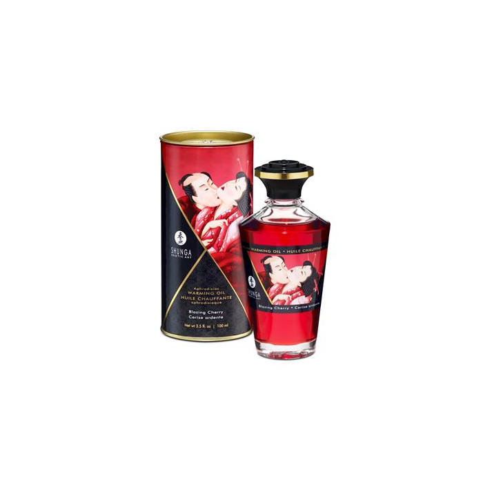 Aceite de Masaje Efecto Calor Cereza Ardiente Shunga