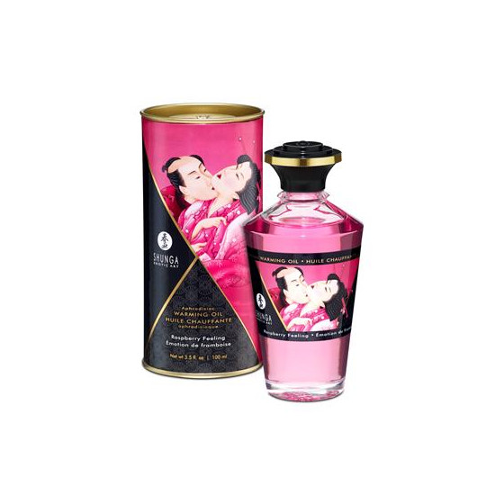 Aceite de Masaje de Efecto Calor Aroma a Frambuesa Shunga