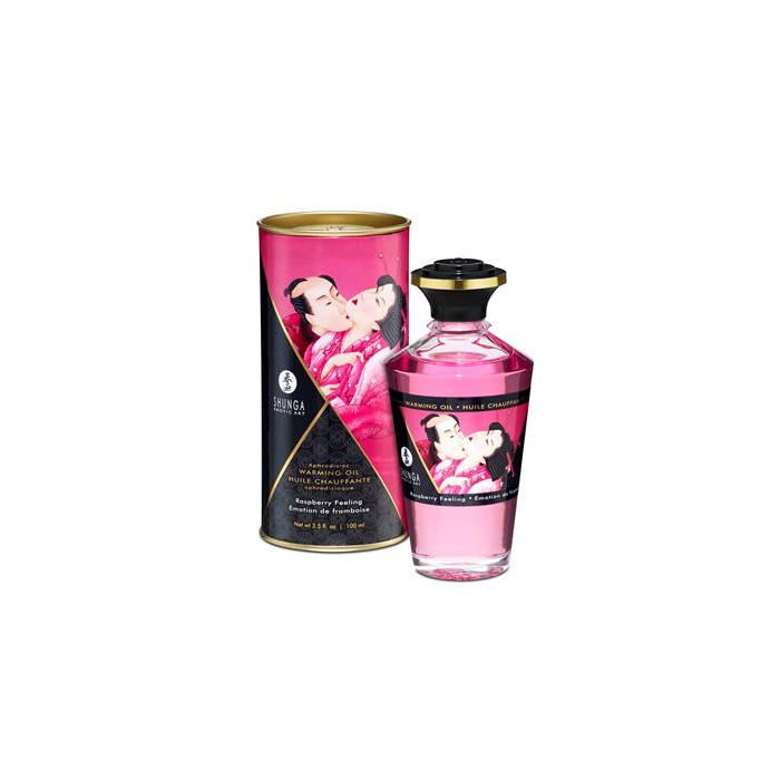 Aceite de Masaje de Efecto Calor Aroma a Frambuesa Shunga