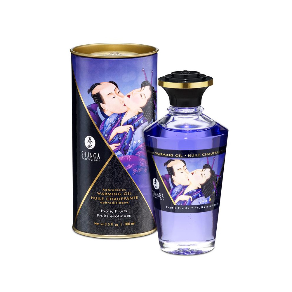 Aceite de Masaje Efecto Calor Aroma a Frutas Exóticas Shunga