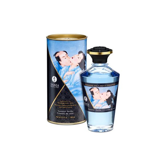 Aceite de Masaje Efecto Calor Aroma a Coco Shunga