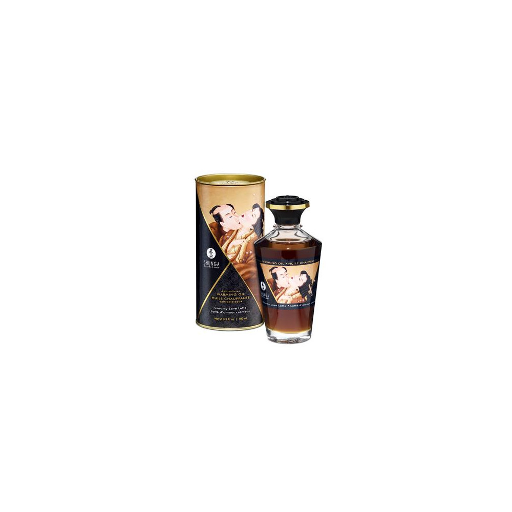 Aceite de Masaje Efecto Calor Aroma a Creamy Latte Shunga