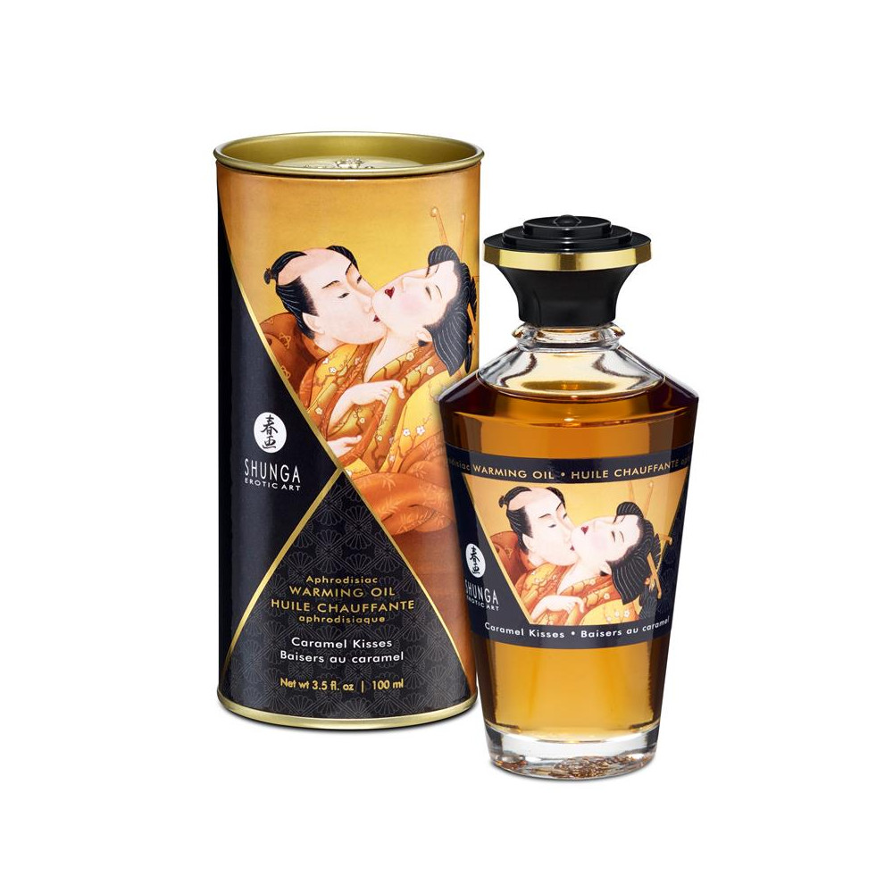 Aceite de Masaje Efecto Calor Aroma a Caramelo Shunga