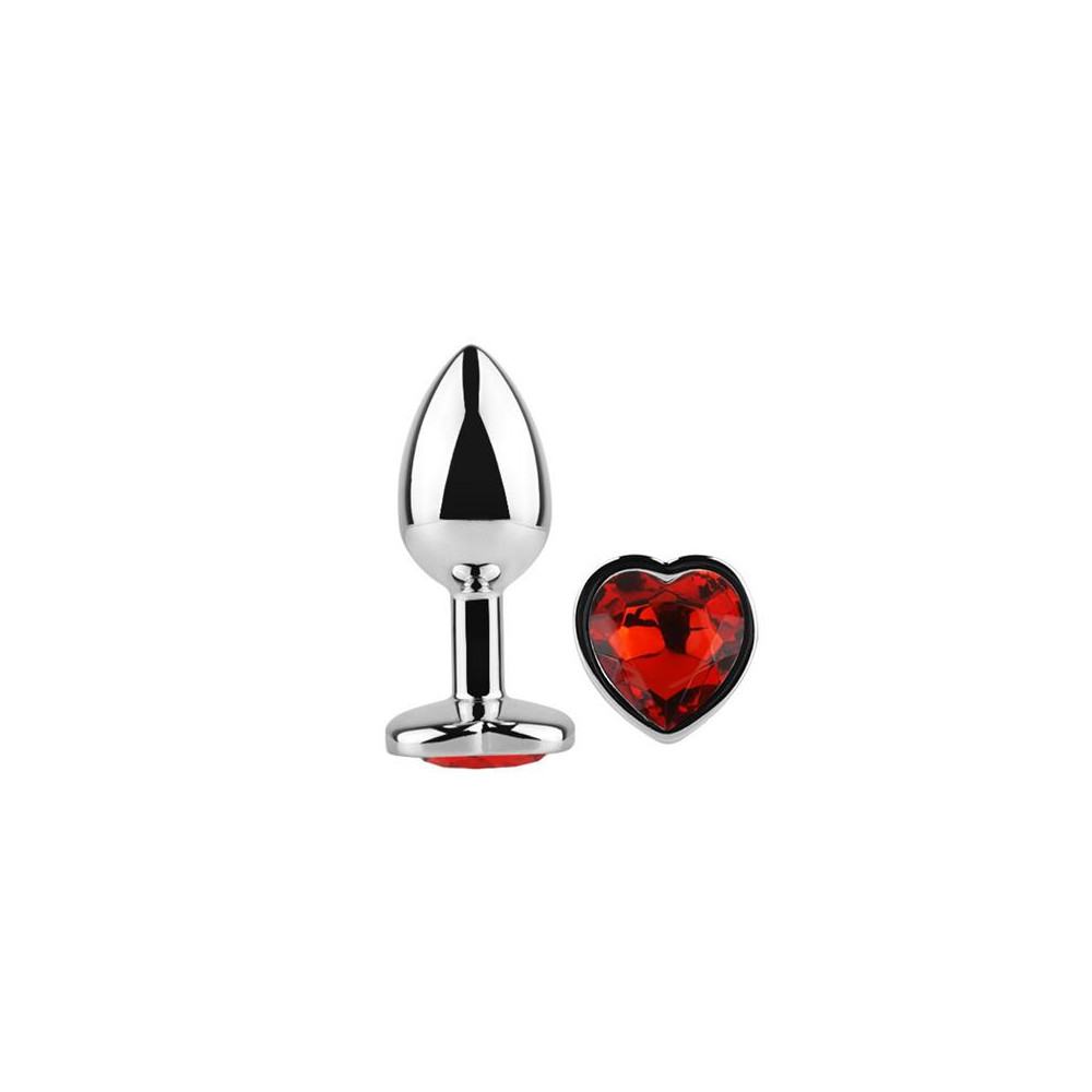 Plug Anal Joya de Corazón Red Scarlet Talla S