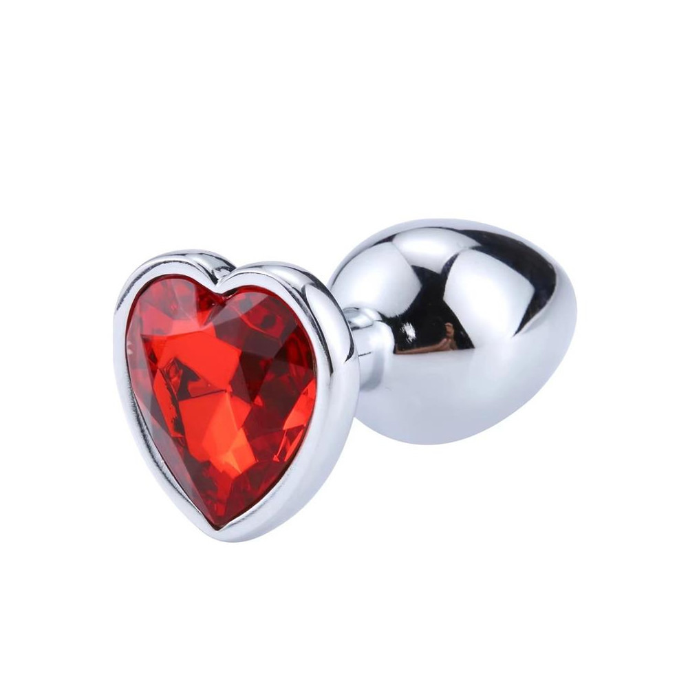 Plug Anal Joya de Corazón Red Scarlet Talla S